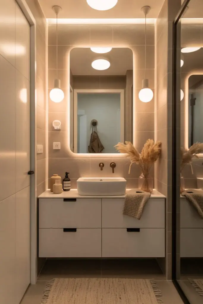 How to Add a Modern Twist to a Small Bathroom (Without Making It Feel Like a Shoebox) 4 Upgrade to Modern Lighting