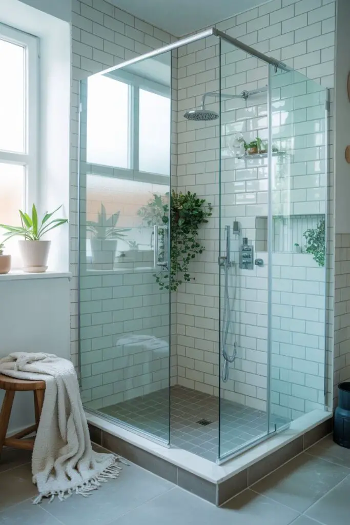 How to Add a Modern Twist to a Small Bathroom (Without Making It Feel Like a Shoebox) 5 Use Glass to Open Up Space
