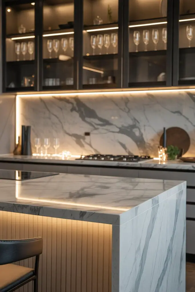How to Design a Luxury Kitchen with Bold Lighting (That Doesn’t Feel Like a Stage Set) 11 Use Lighting to Highlight Luxury Details