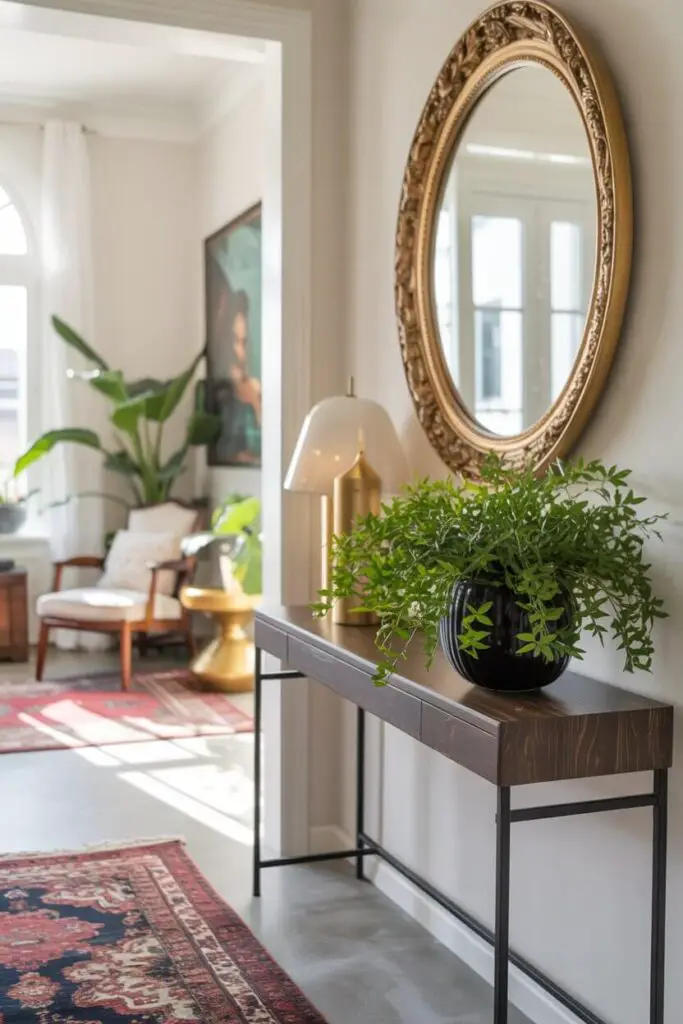 How to Design an Eclectic Entryway (That Wows Before They’ve Even Taken Off Their Shoes) 10 Use Mirrors for Light and Space