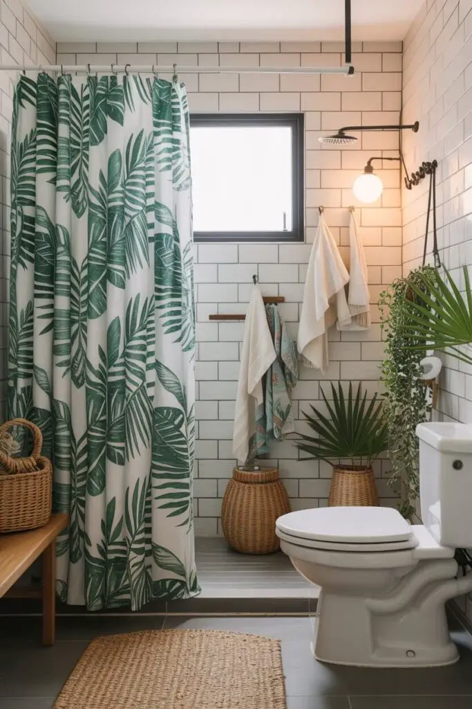 How to Create a Tropical Look in a Small Bathroom (Without Needing a Plane Ticket) 5 Use Tropical-Inspired Patterns