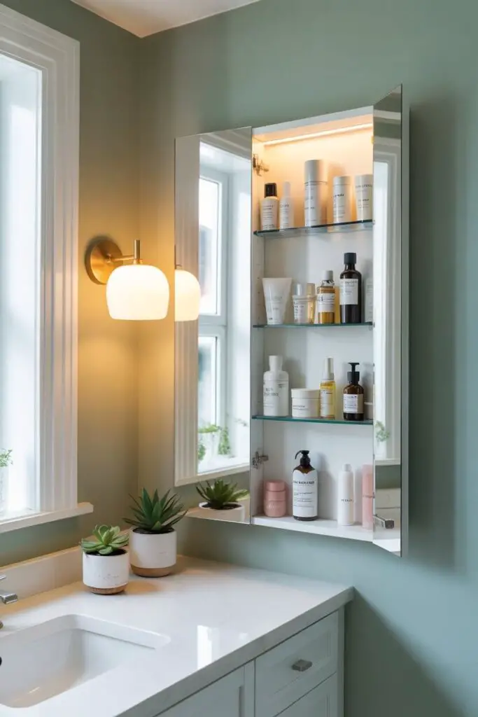 How Can I Maximize Storage in Tiny Bathroom (without Turning it into a Clutter Cave)? 4 Use mirrors and medicine cabinets with storage