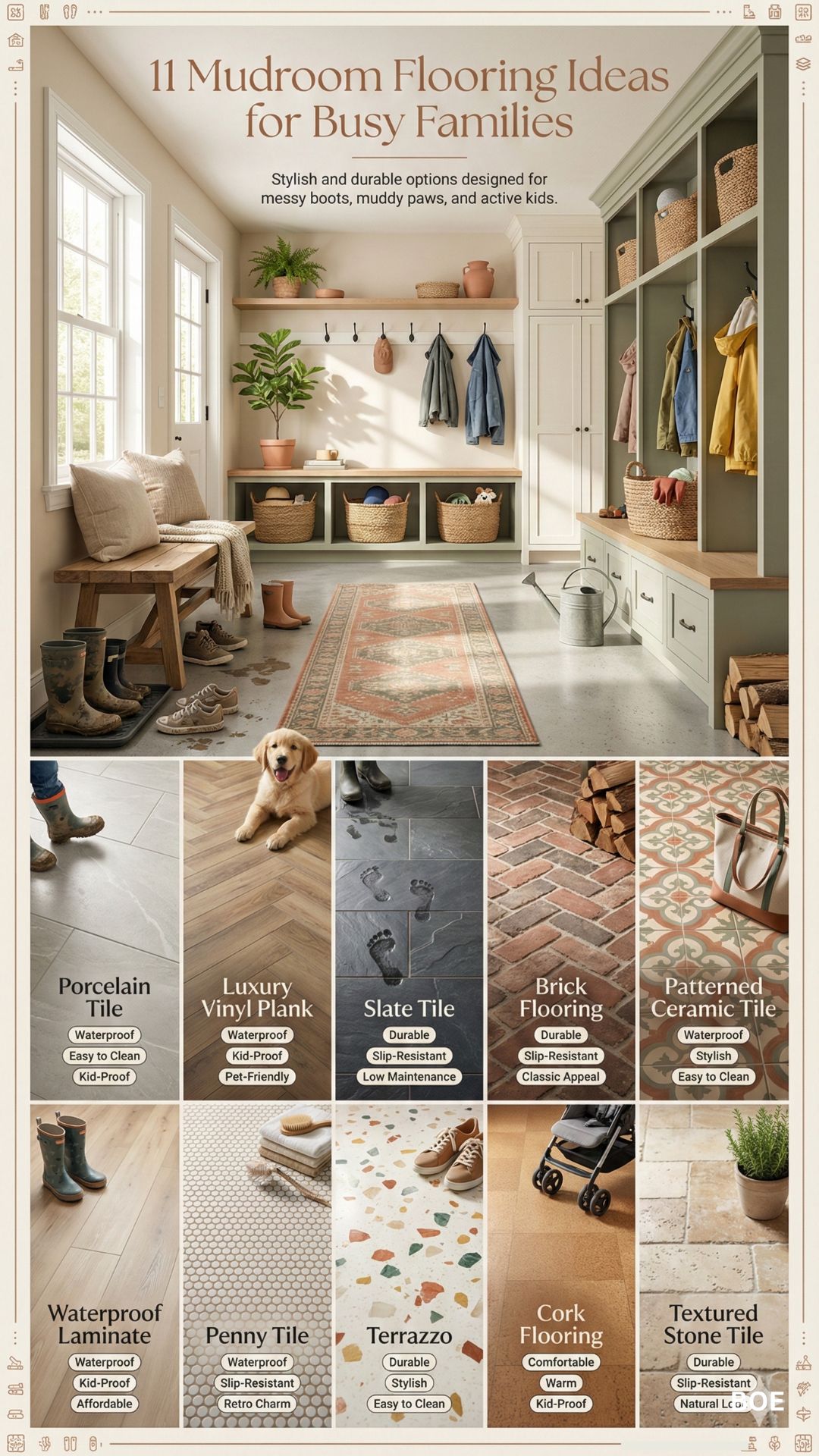 Mudroom Flooring Ideas for Busy Families — 11 Stylish & Durable Options