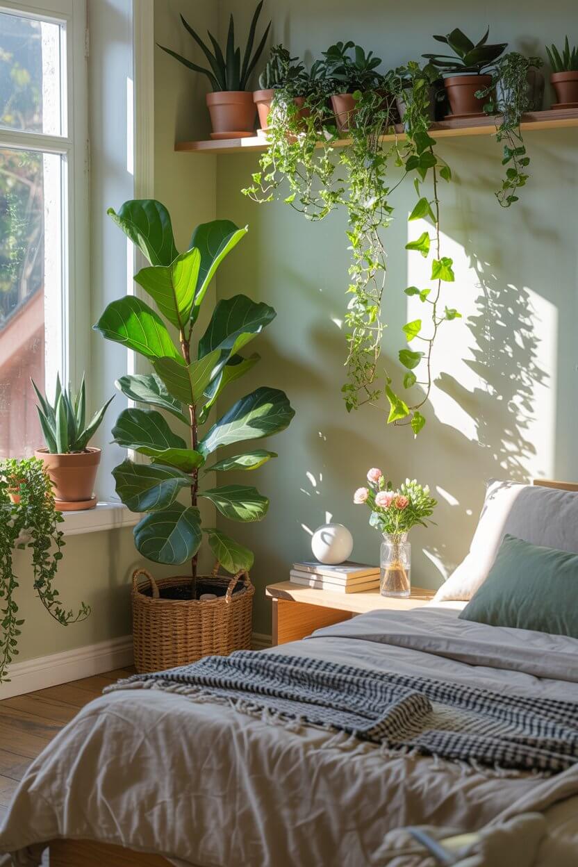 Cute Bedroom with Plant Ideas: How to Bring Greenery into Your Cozy Space