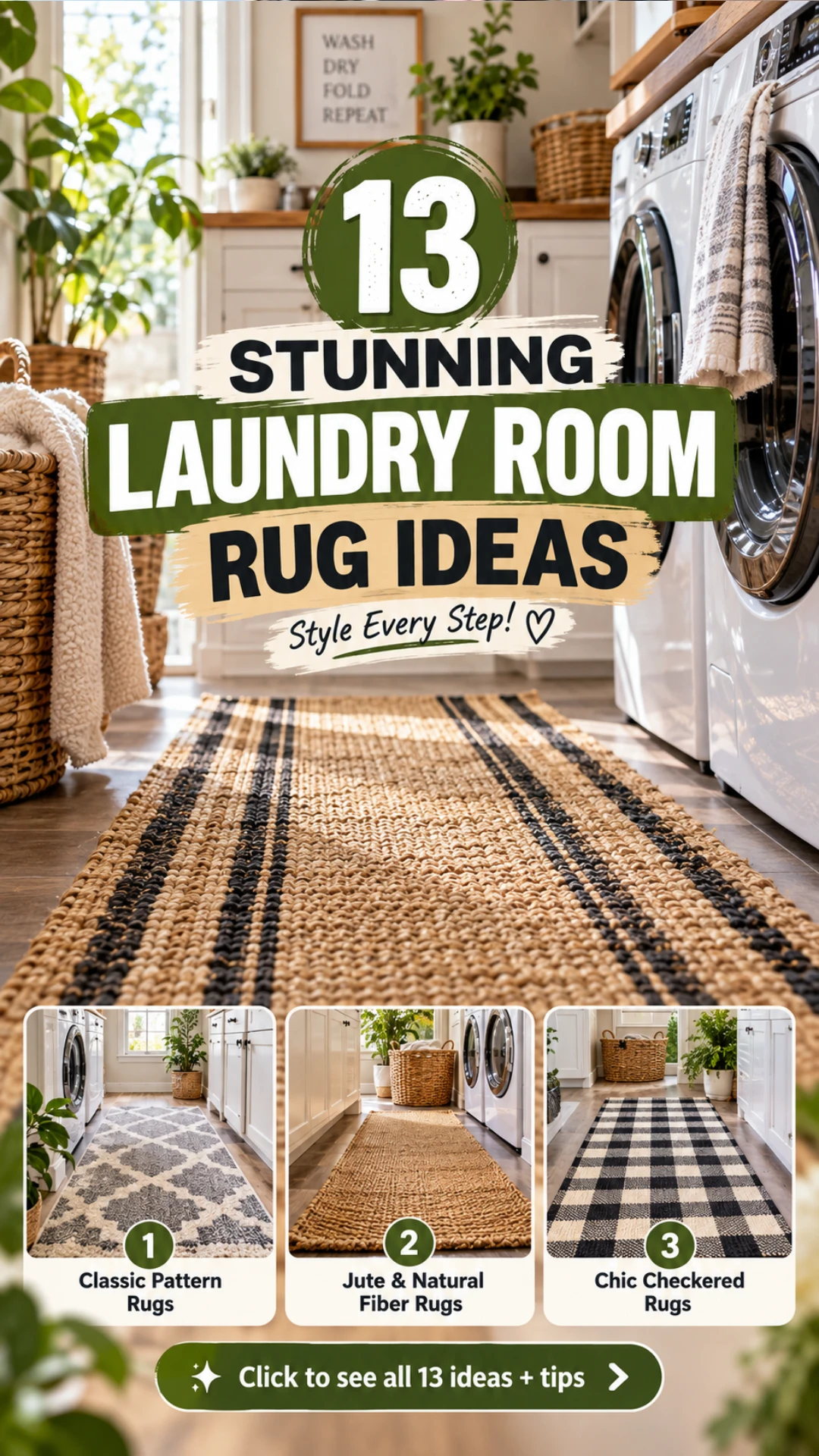 13 Laundry Room Rug Ideas You’ll Actually Want in Your Home 14 13 Laundry Room Rug Ideas for a Stylish, Cozy Space