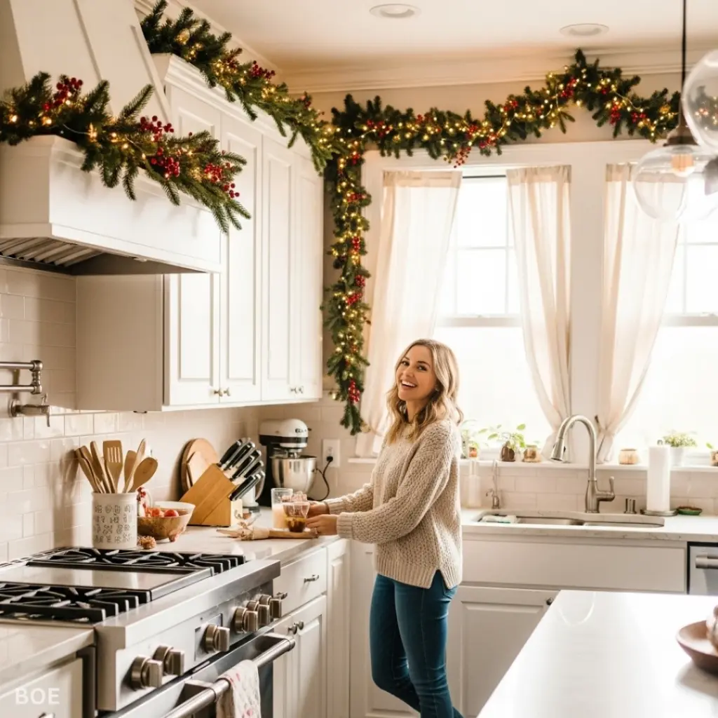 13 Cozy Kitchen Cabinet Christmas Decor Ideas You’ll Love