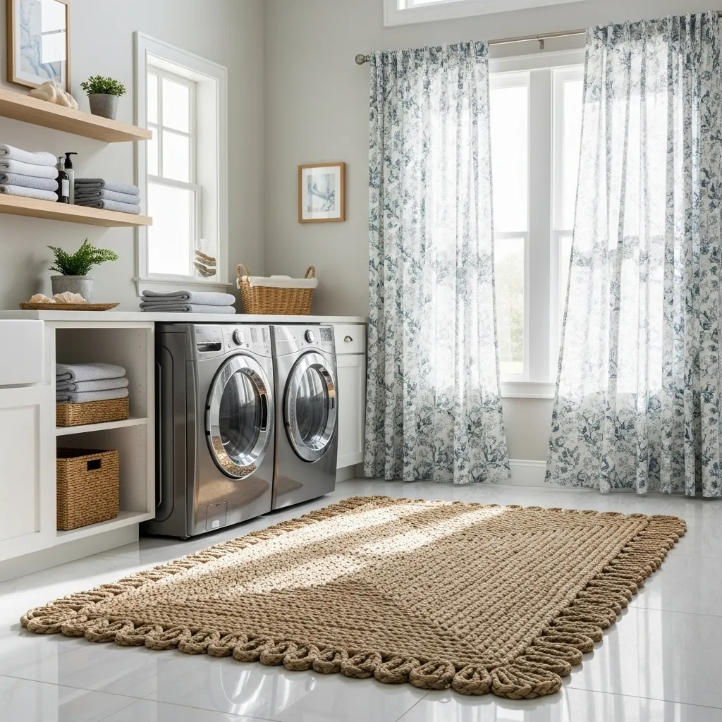 13 Laundry Room Rug Ideas You’ll Actually Want in Your Home 4 Rope Rugs for a Coastal Touch
