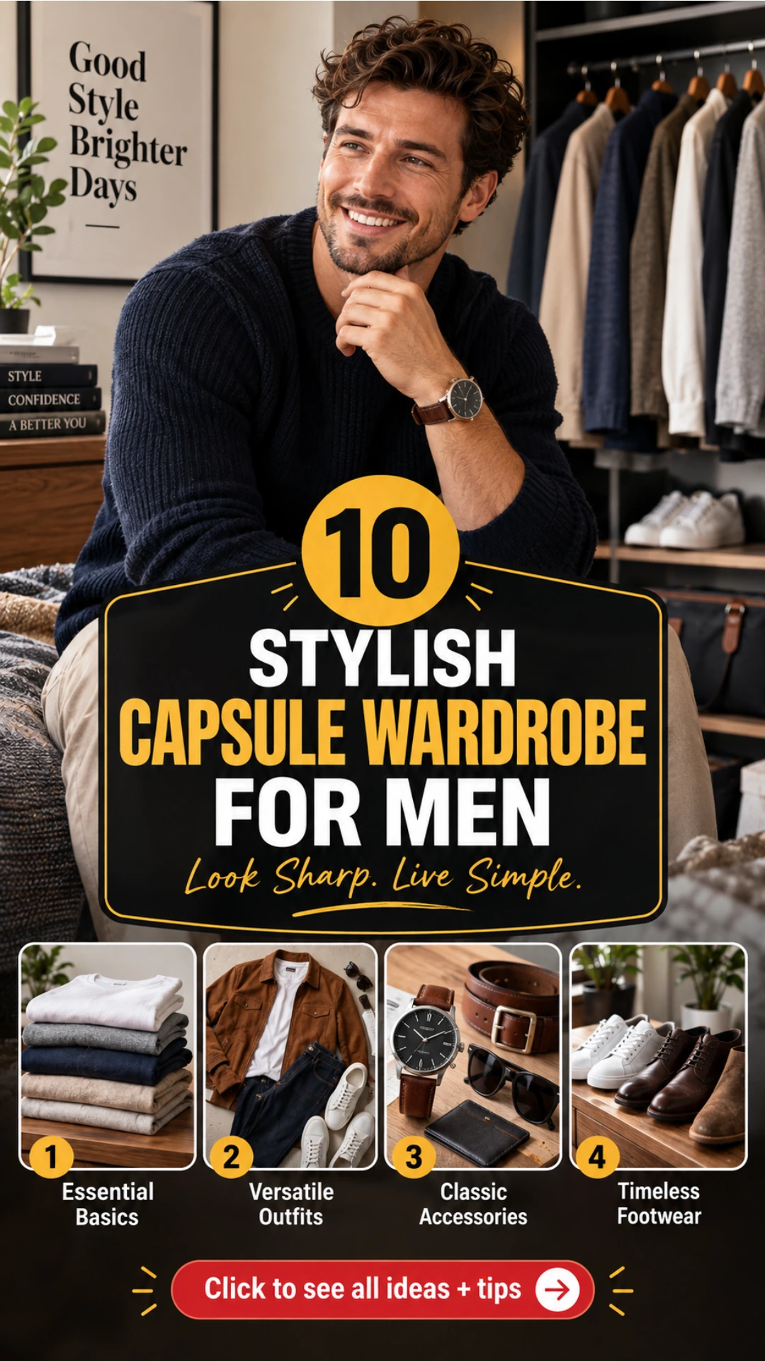 Capsule Wardrobe for Men: 10 Modern Style Ideas 1 Capsule Wardrobe for Men: 10 Modern Style Ideas for Effortless Outfits