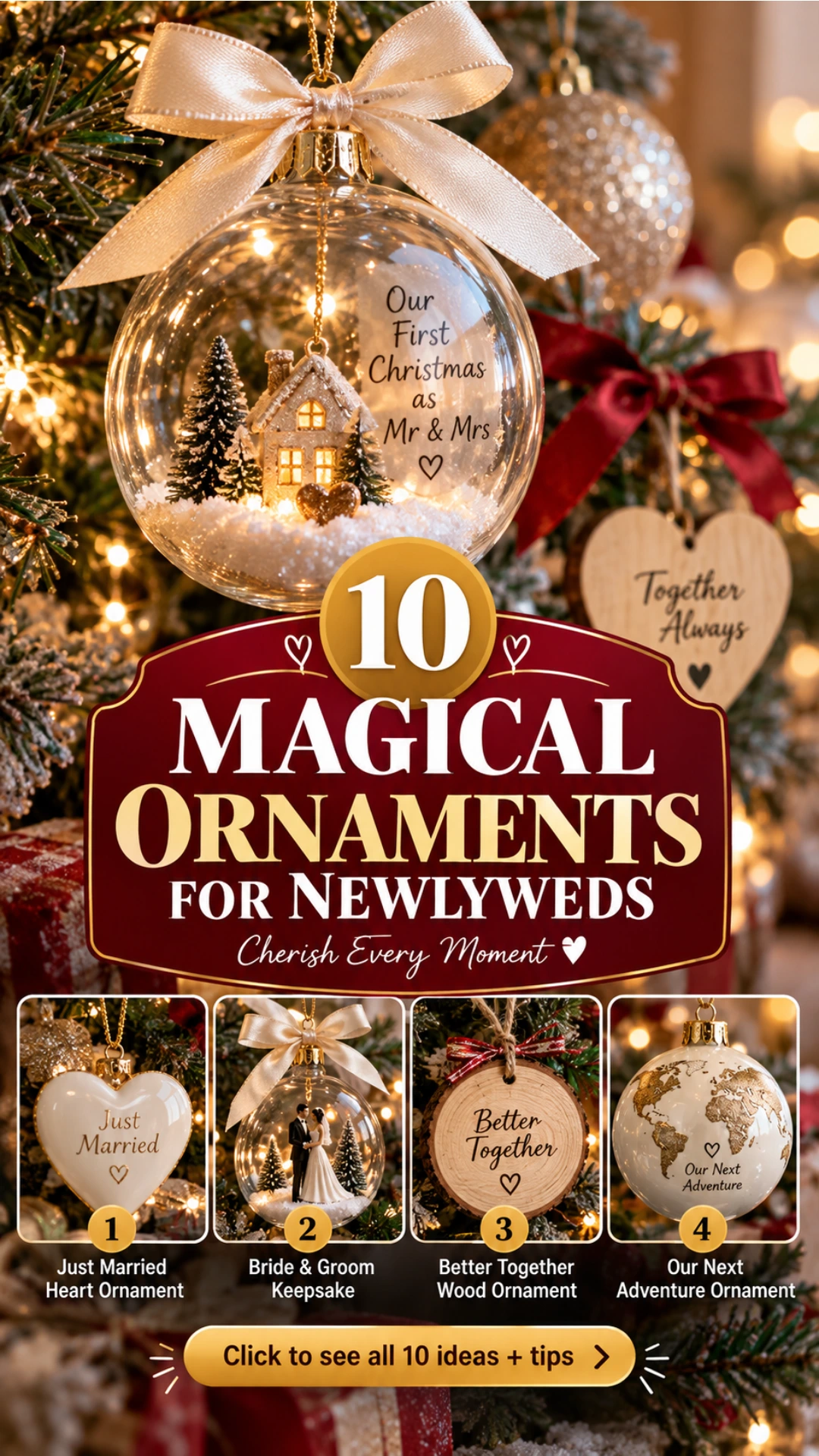 First Christmas Married Ornaments: 10 Creative Ideas 11 First Christmas Married Ornaments: 10 Sweet Newlywed Ideas