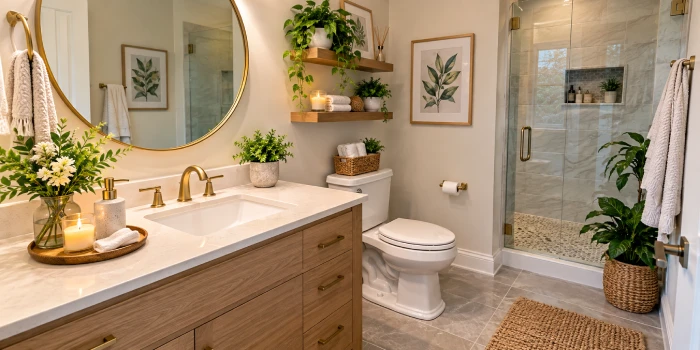10 Modern Guest Bathroom Decorating Ideas for a Welcoming Space 1 guest bathroom decor ideas