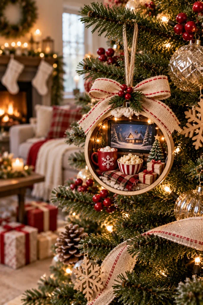 Personalized Christmas Ornaments: 10 Easy Keepsake Ideas 5 Personalized family tradition Christmas ornament surrounded by festive decorations representing a cherished holiday ritual.