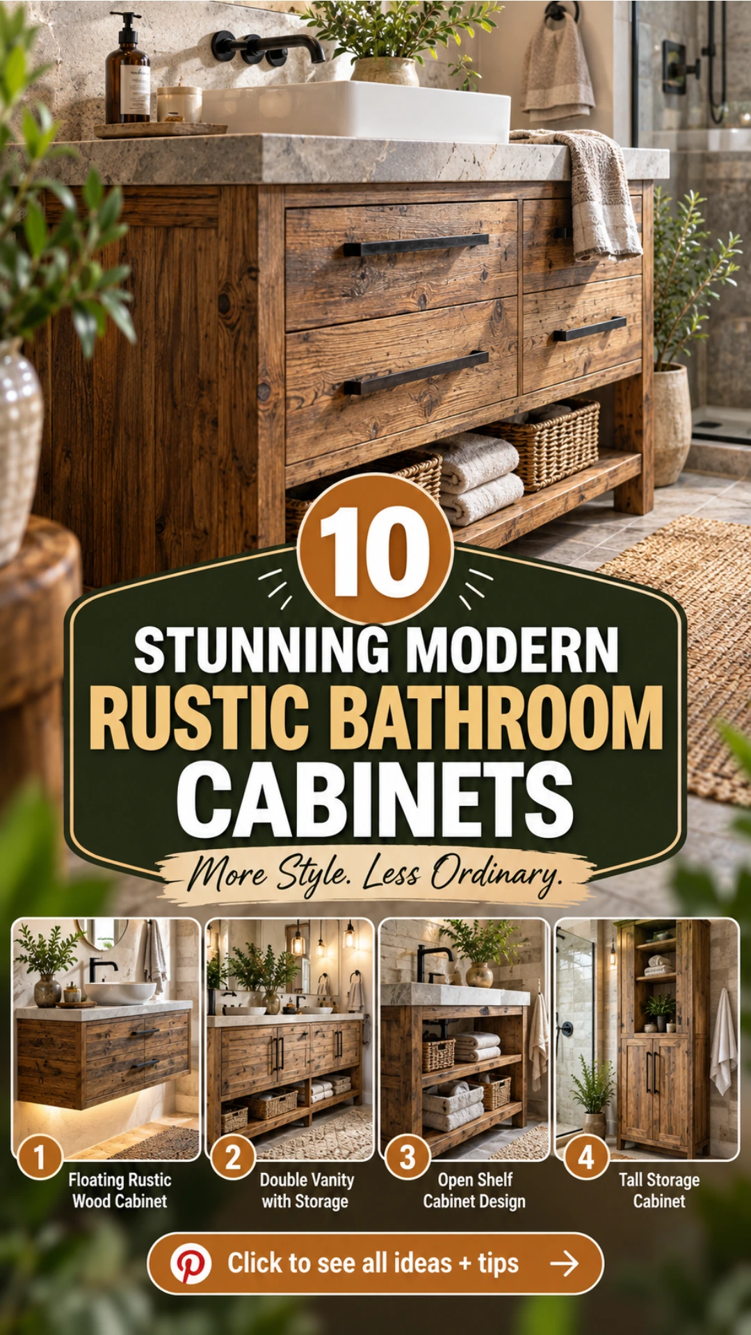 Rustic Bathroom Cabinet: 10 Stylish Ideas for Any Space 11 Rustic Bathroom Cabinet Ideas: 10 Stylish Designs for Any Bathroom